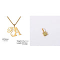 Stainless steel cross chain necklace with pendant in gold or silver electroplated finish.