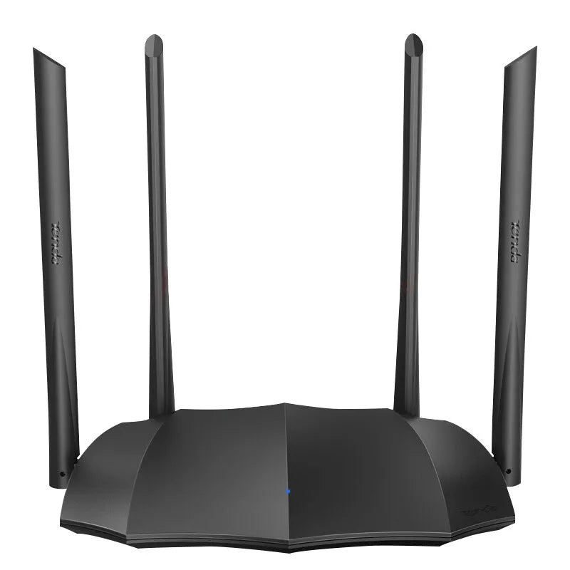 AC8 dual-band gigabit wireless router with multi-language firmware and compact dimensions