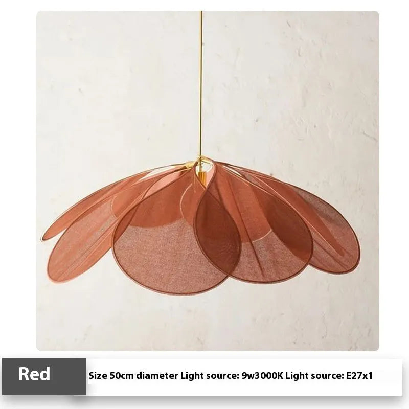 Bohemian style cloth hanging lamp chandelier in a choice of colours and diameters.