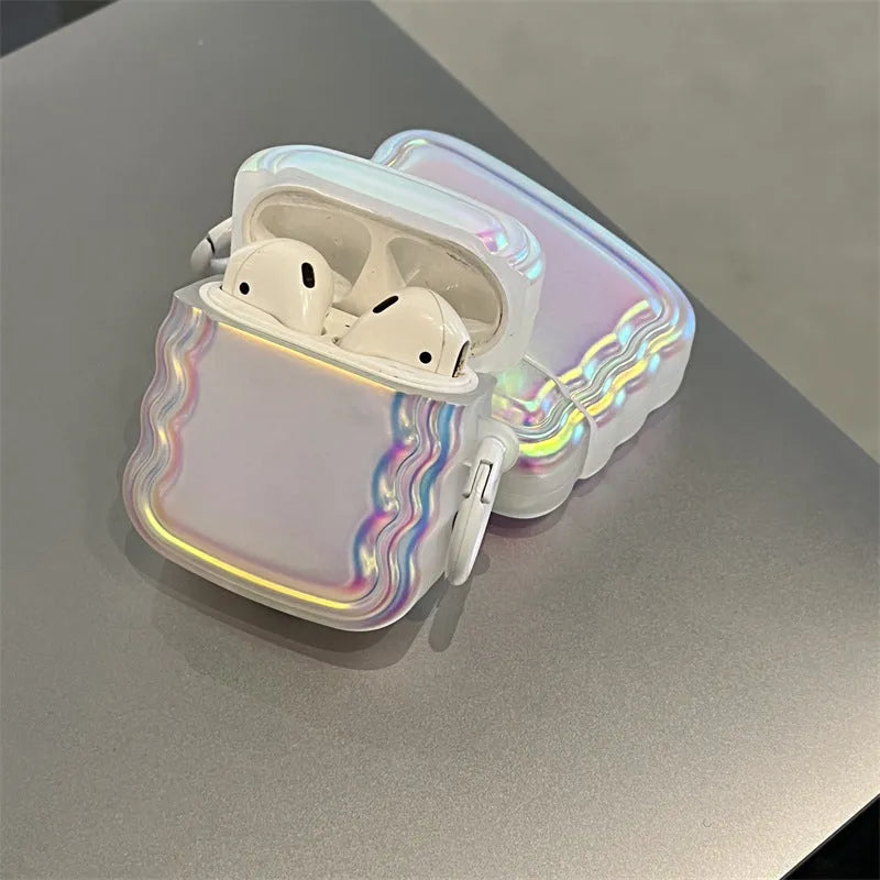 Silicone AirPods case with magic laser ring design for multiple AirPods generations