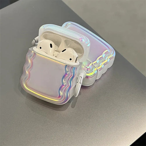 Silicone AirPods case with magic laser ring design for multiple AirPods generations