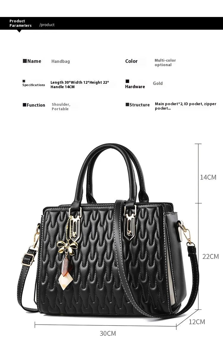 Women's large polyester messenger bag in street style, shown in one of five colour options.