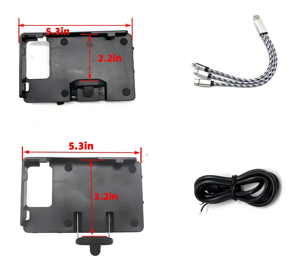 Black ABS plastic navigation bracket for BMW R1200GS and R1250GS motorcycles