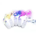 LED copper wire light string with battery box showing flexible 2 metre length with 20 white lights