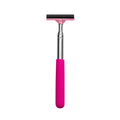 Multi-function telescopic rearview mirror wiper in black, folded at 22cm, with ABS handle and stainless steel shaft