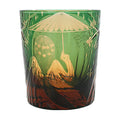 Japanese-style glass whiskey glass with 1-100ML capacity in amber black, amber blue, amber green, amber red, or pink blue colour