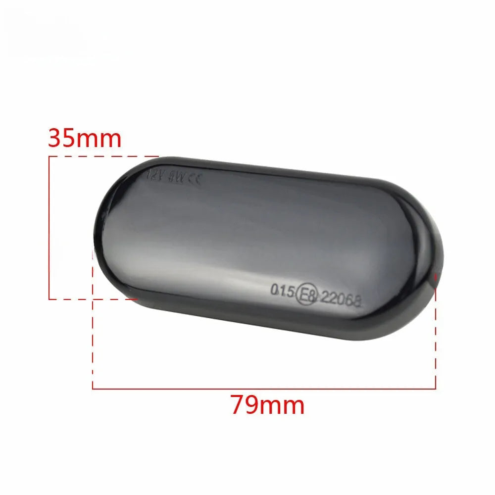 Flowing water style side turn signal lamp for Skoda Octavia 1U in blackened shell and crystal case options.