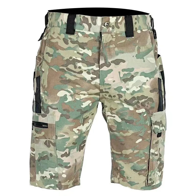 Beetle elastic waist camouflage shorts in six colour options including dark night and CP camouflage patterns