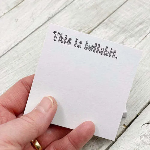 75mm square sticky notes with fun English text designs in multiple colour options