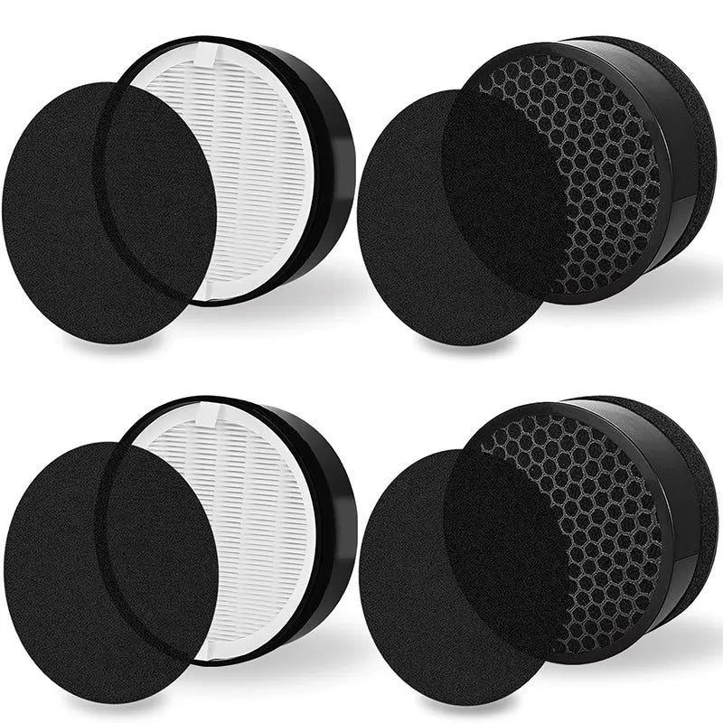 Levoit LV-H132 air purifier replacement filter kit with screen and cotton, dimensions 19x19x6.3cm