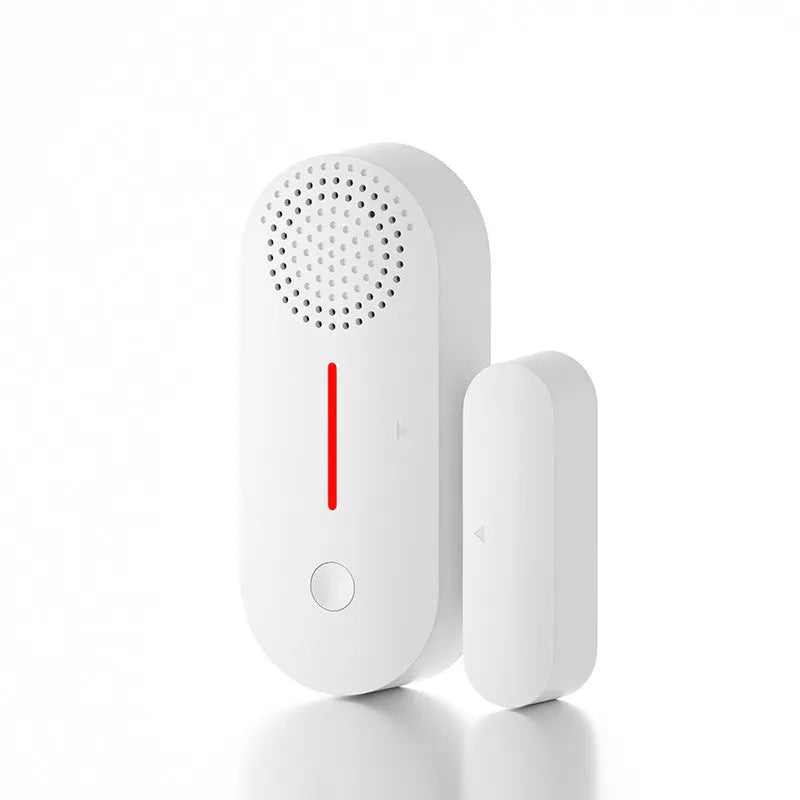 WiFi door magnetic sensor alarm with wireless connectivity and sound/light alerts for smart home security
