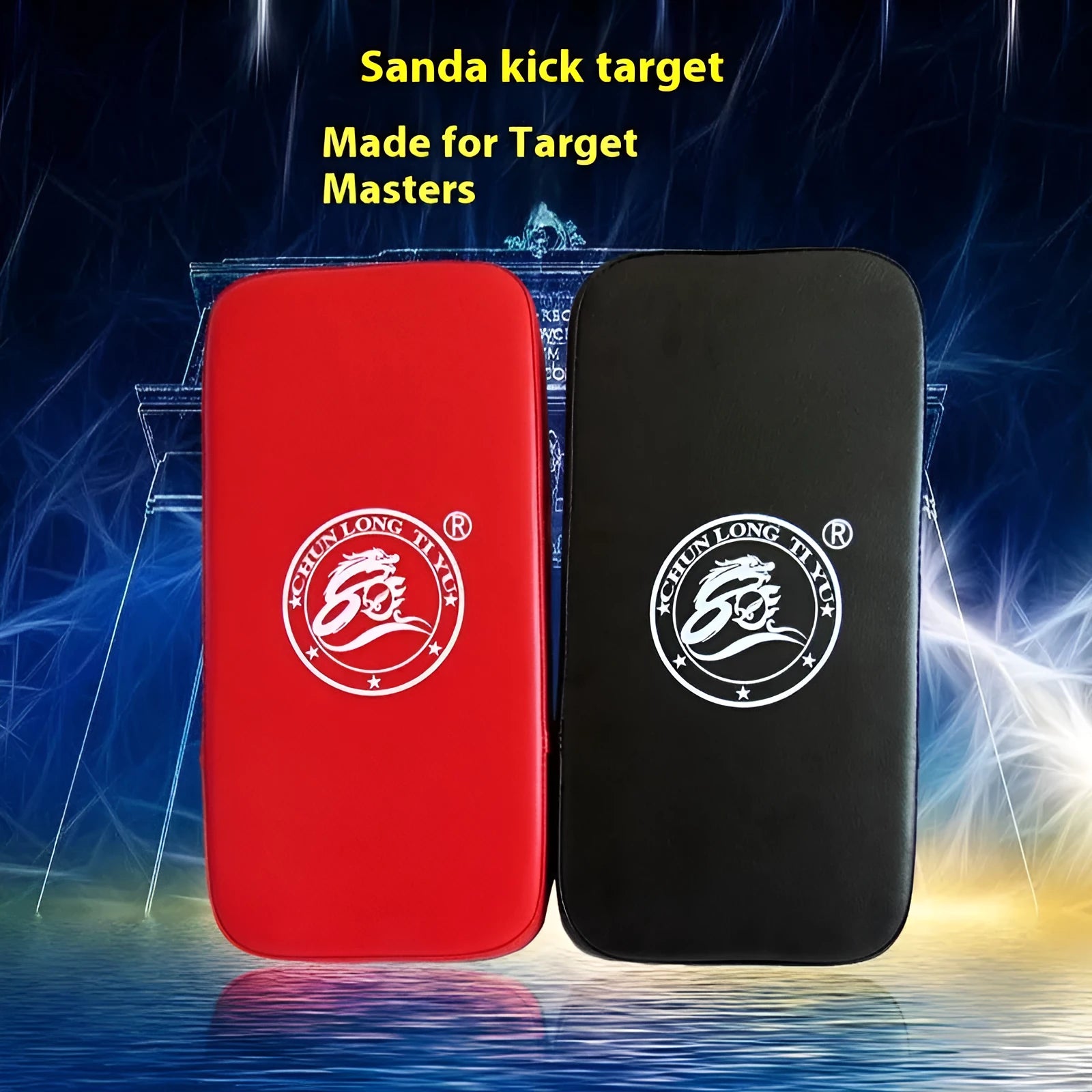 Square red taekwondo foot target pad measuring 40x20x10cm for martial arts training