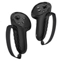 Silicone protective sleeve with wrist strap for Meta Quest 3 VR controller in various colours.
