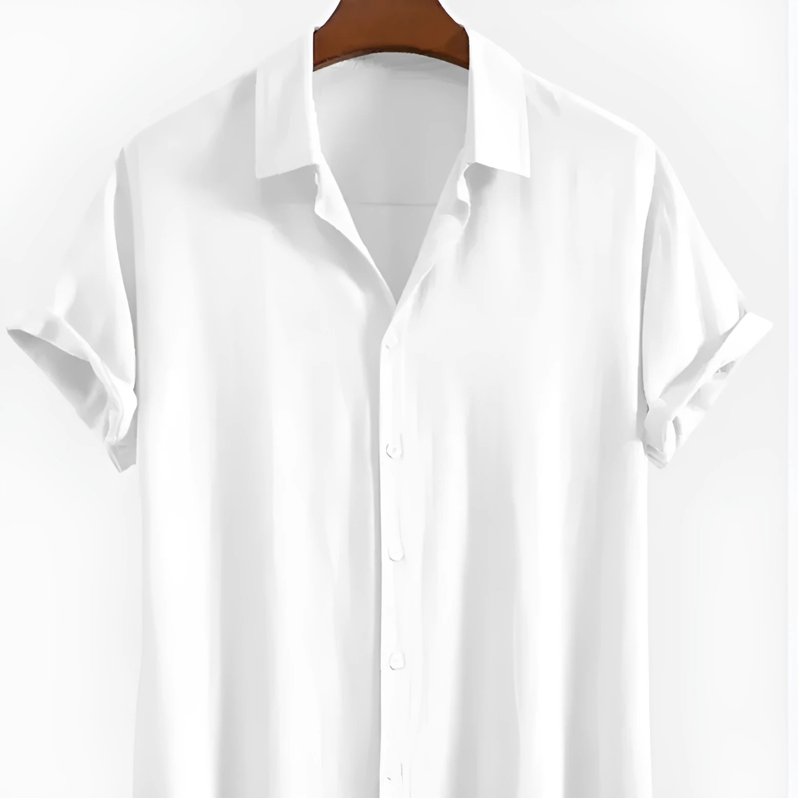Men's loose-fitting short-sleeve cardigan in solid colour for casual summer wear.
