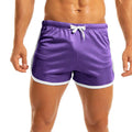 Men's mesh casual loose drawstring shorts in black, made from breathable polyester for sports and fitness running