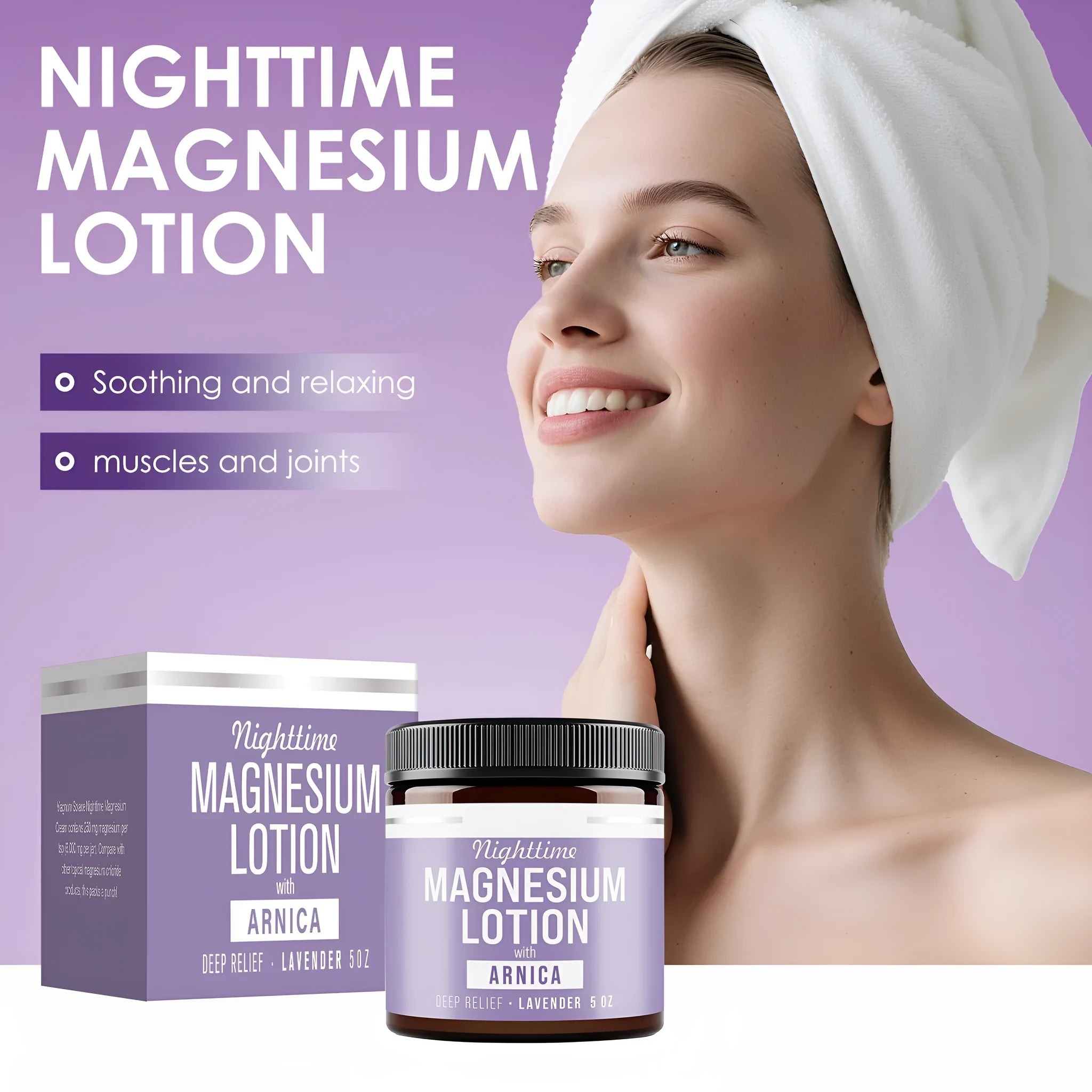 150ml magnesium body butter cream tub with shea butter and arnica extract