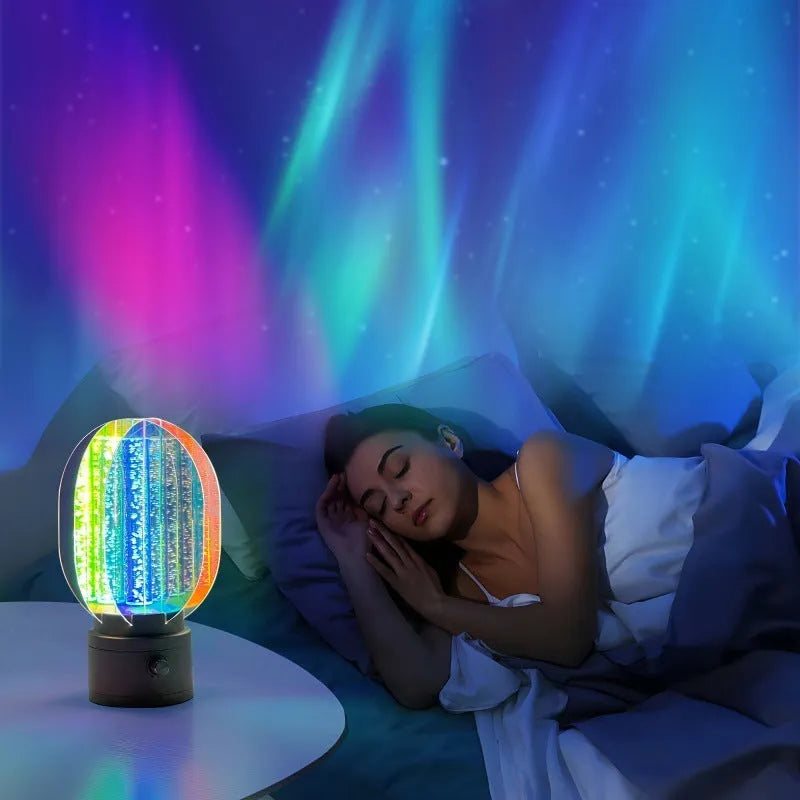 Creative small rechargeable night lamp with electrodeless dimming and rotating head, 160mm x 260mm