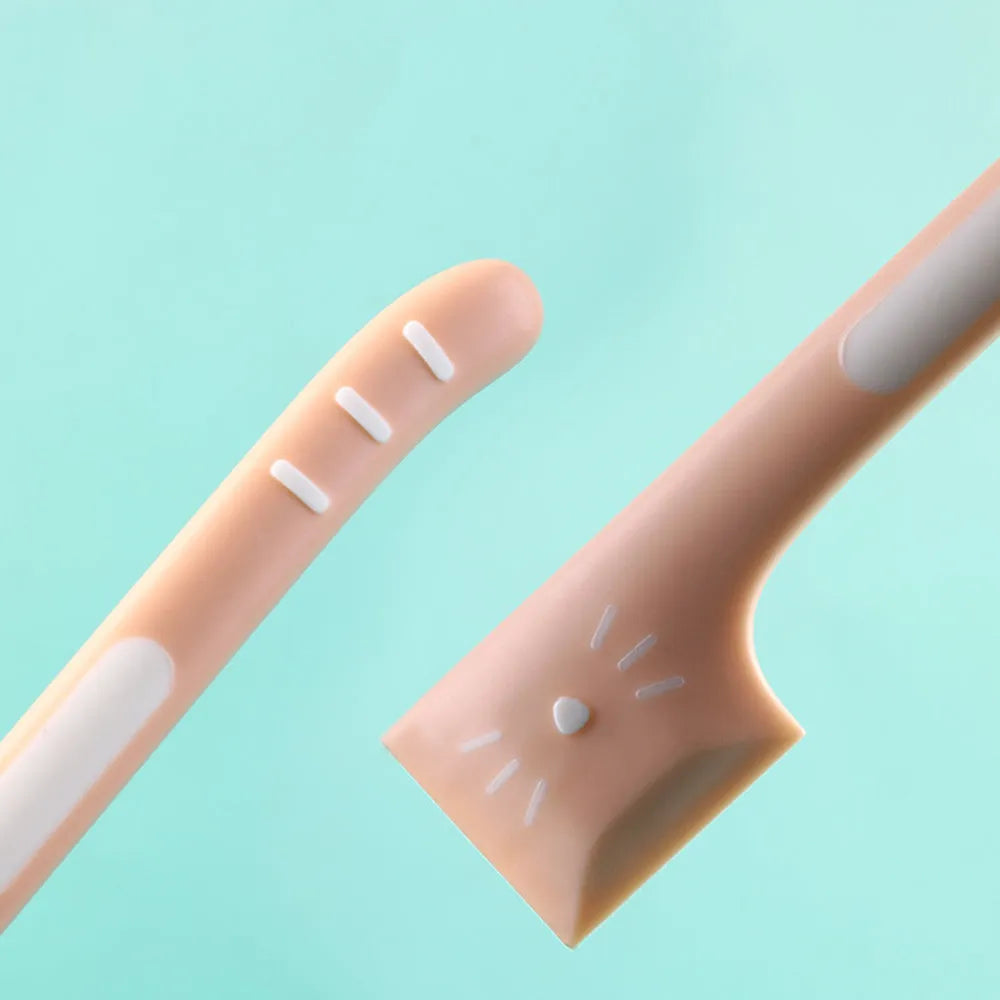 Long-handle pet feeding spoon for cat and dog wet food in TPR material