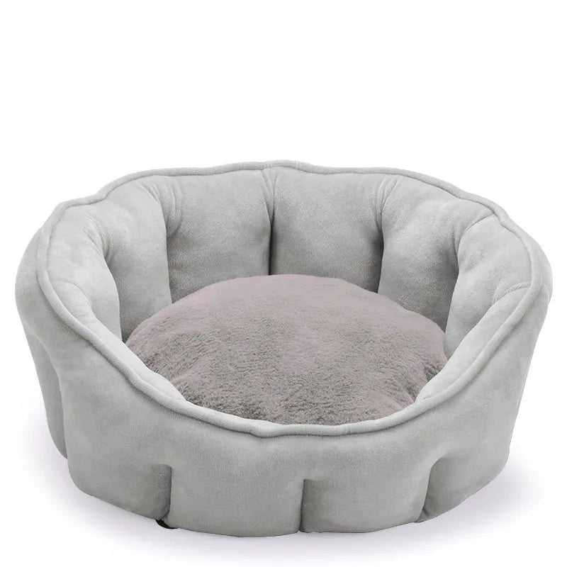 Plush thickened cat kennel mat house with removable hammock in grey green pink yellow colours