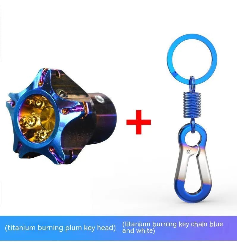 T6 aluminium alloy universal motorcycle key covers in plum blossom, hexagonal, and five-pointed star designs