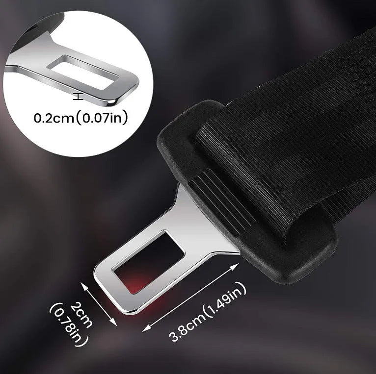 36cm black car seat belt extender with 21mm insert for children and pregnant women