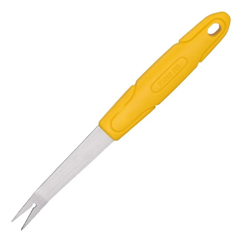 3CR13 stainless steel weeding grass fork with plastic handle, 210mm length