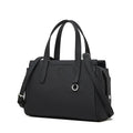 Genuine leather crossbody bag in horizontal square design with adjustable strap