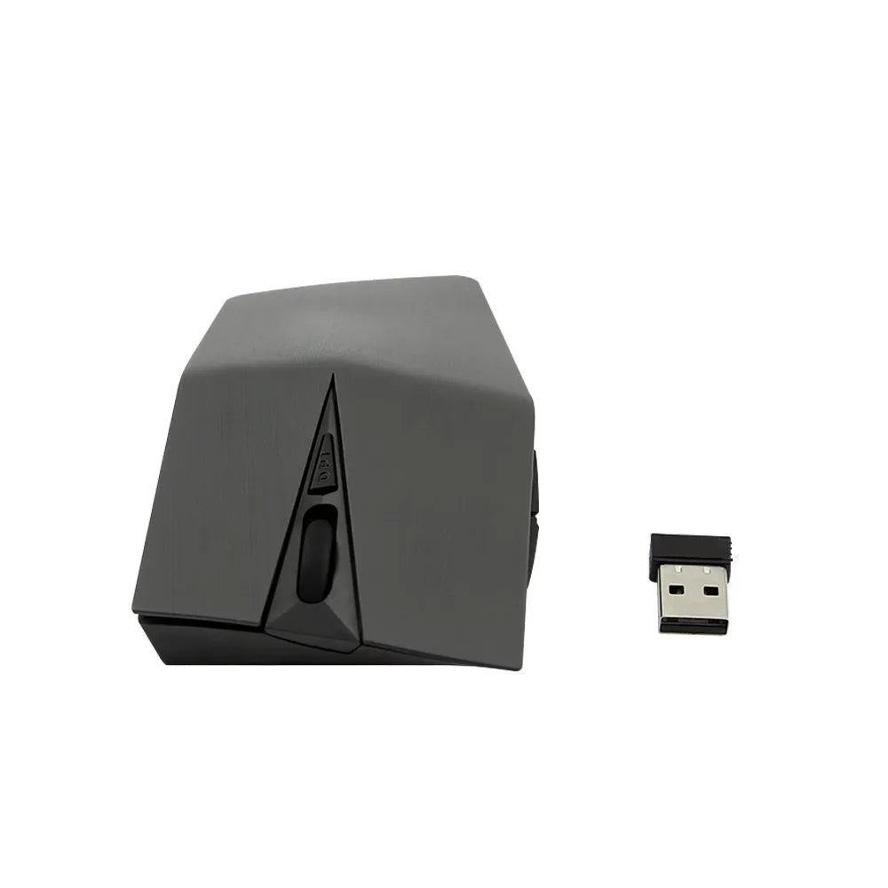 Wireless invisible optical mouse for laptops in black, gold, silver grey, or light gold, shown with USB receiver