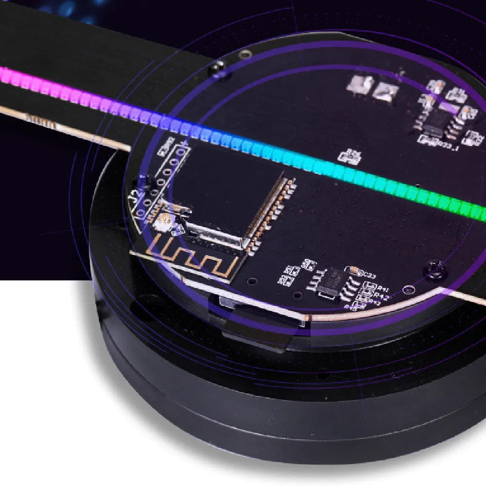 42cm 3D holographic advertising fan screen display unit with LED lighting for commercial use