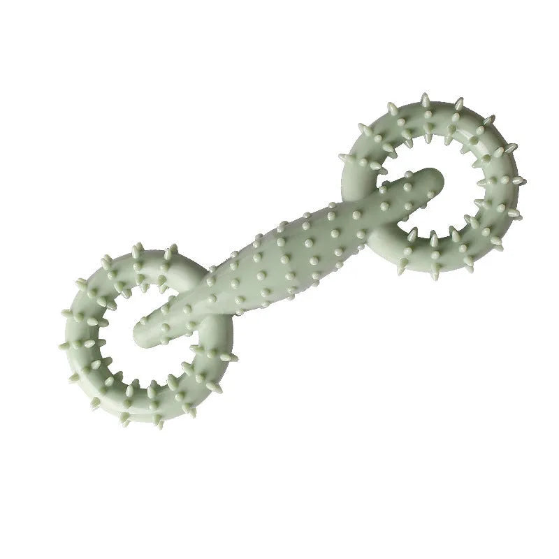 Blue TPR dog chew toy ring for puppy teething relief and safe chewing