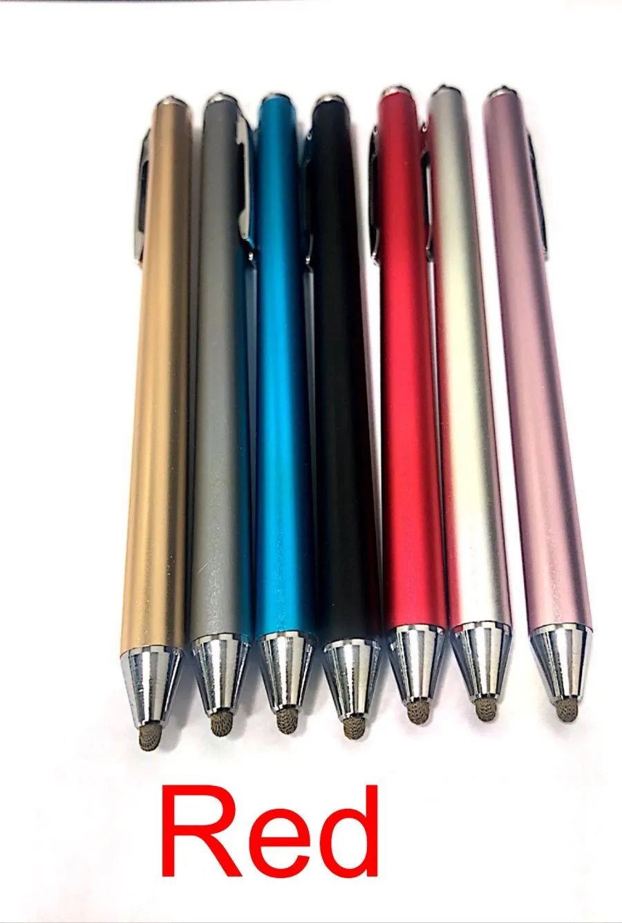 Black metal stylus with a fine 1.4mm tip for precise drawing on a smartphone screen.