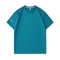 Seamless nylon quick-drying round neck T-shirt in solid colour, short sleeve slim fit pullover