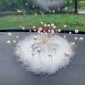 Clay car decoration ornament with diamond star design for vehicle centre console