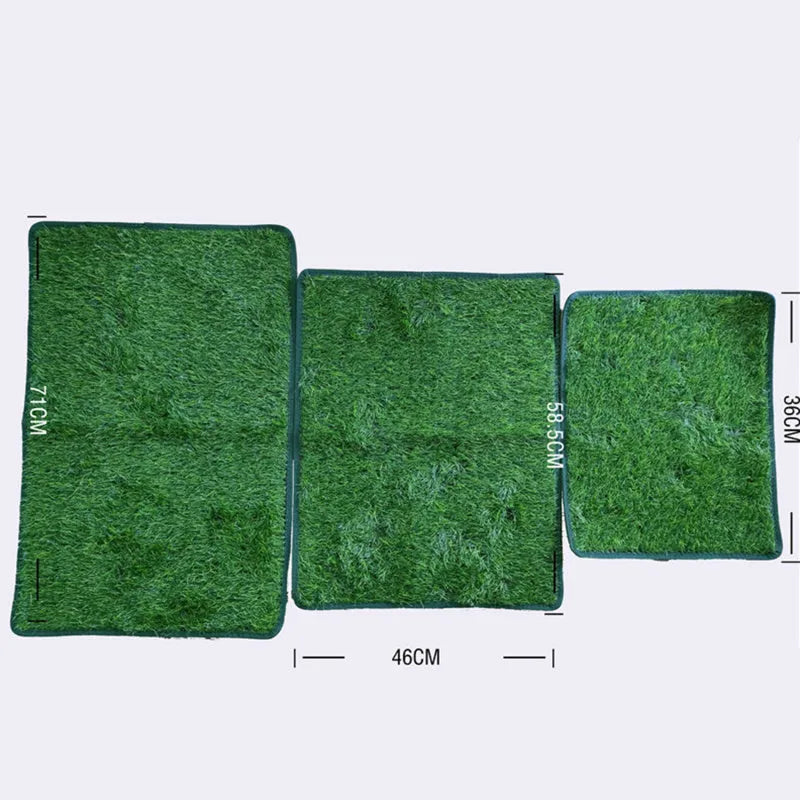 Green dog grass pee mat with realistic texture for indoor outdoor pet training