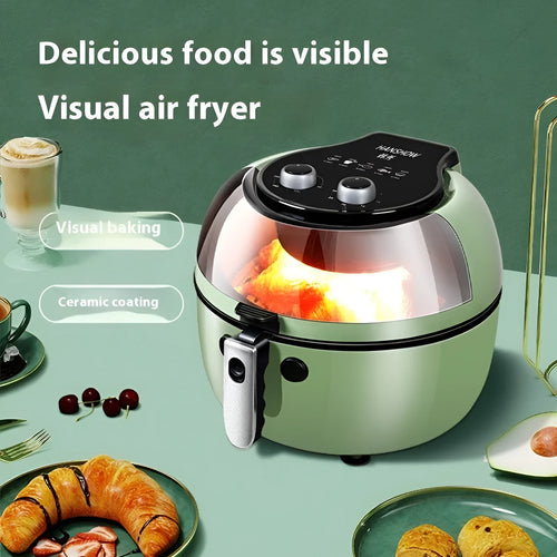 8L air fryer oven with mechanical buttons, nano-ceramic coating and EU conversion plug