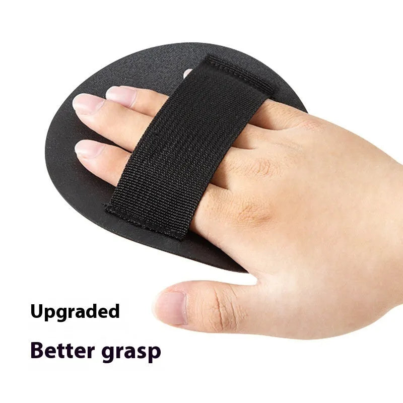 Rubber bath towel with finger grip design in round cake pattern for bathroom storage