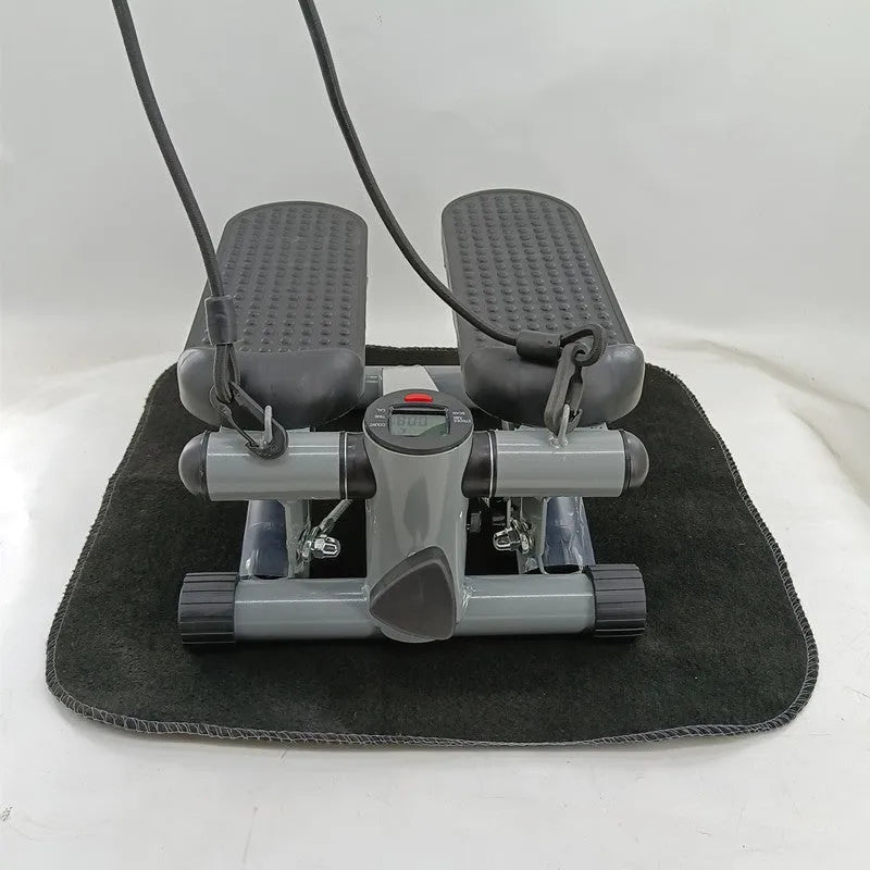 Silver grey hydraulic resistance pedal machine for home fitness