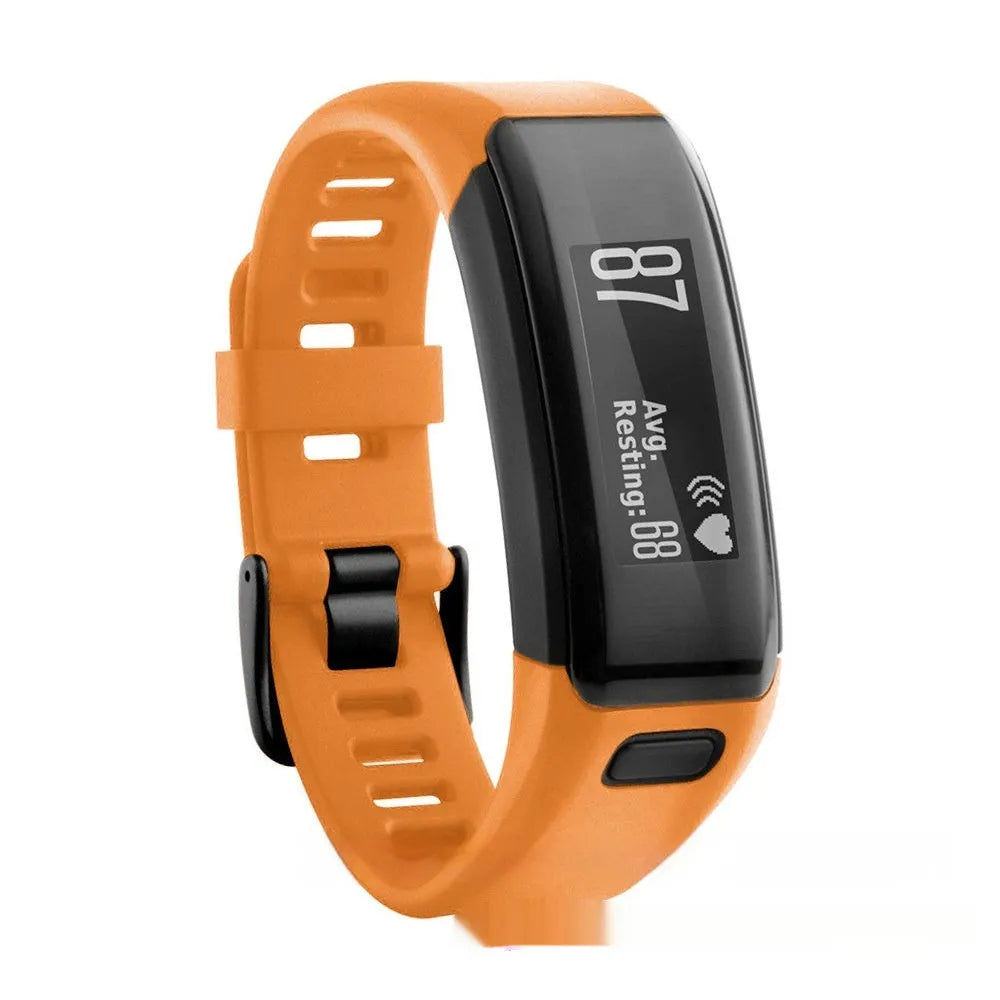 Black silicone replacement wristband strap for smart athletic bracelet with screwdriver and four screws