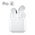 Pro4 Black and White wireless sports Bluetooth headset with in-ear design.
