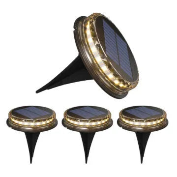 Solar buried light 121x121x26mm square ABS AS ground lamp with 17 LED 13lm for courtyard and lawn