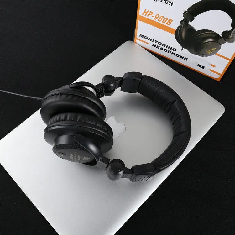 Tianyun HP-960B black electronic piano monitor headset with 3.5mm plug and long cable