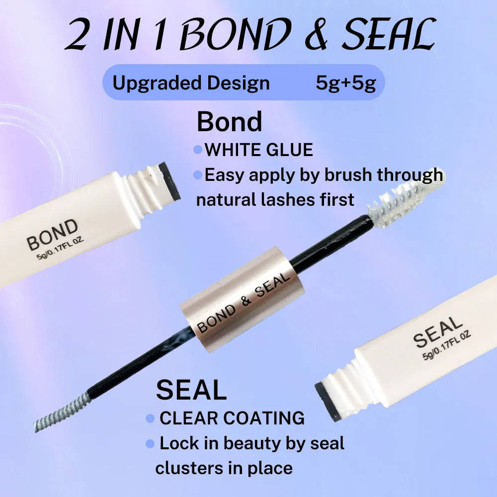 Self-grafting single cluster eyelash set in high imitation material, 20 cm length, with multiple cluster formats