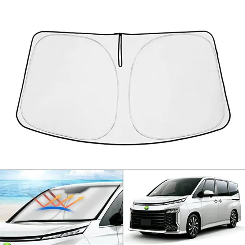 Silver car windshield sunshade cover for NOAH XOVY 90 series vehicles