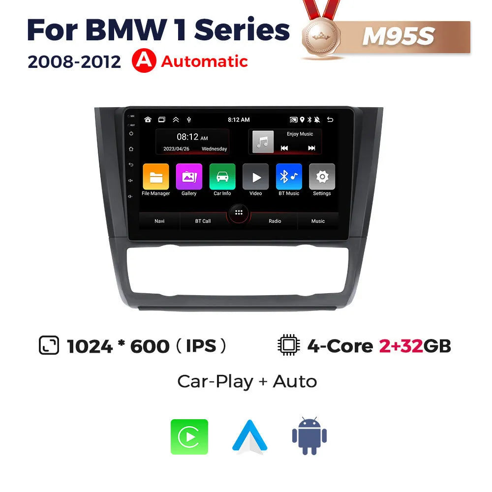 Android 9-inch car head unit touchscreen display for BMW E87 vehicles