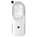 USB rechargeable bladeless desktop fan X28 with LED display showing silent portable cooling