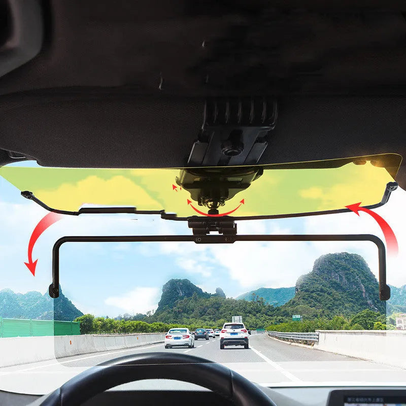 2 in 1 car sun visor polarized sunshade plate anti-dazzle anti-UV adjustable clip-on