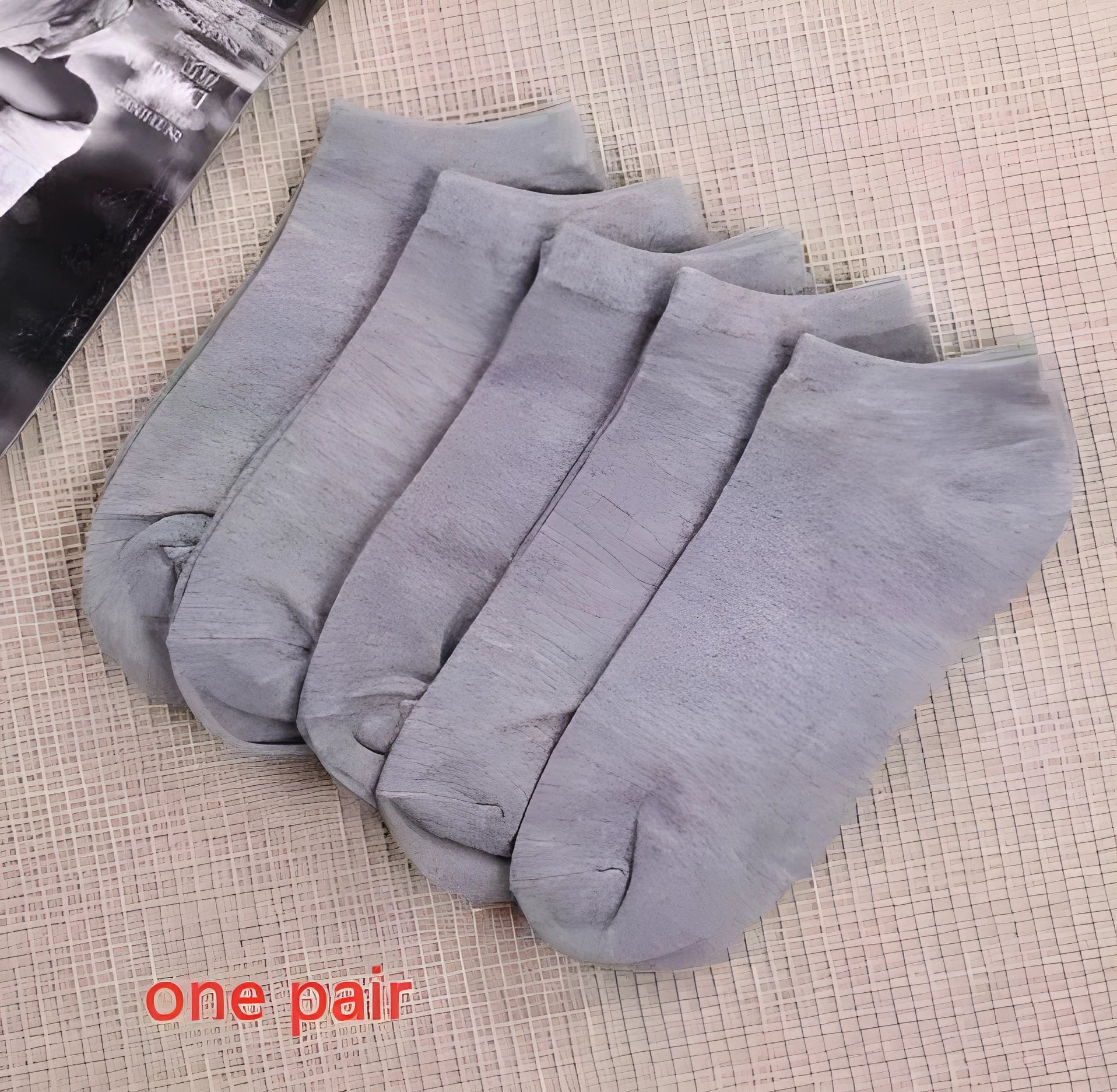 Degner unisex cotton polyester boat socks and tube socks in black white grey – 5 pairs pack