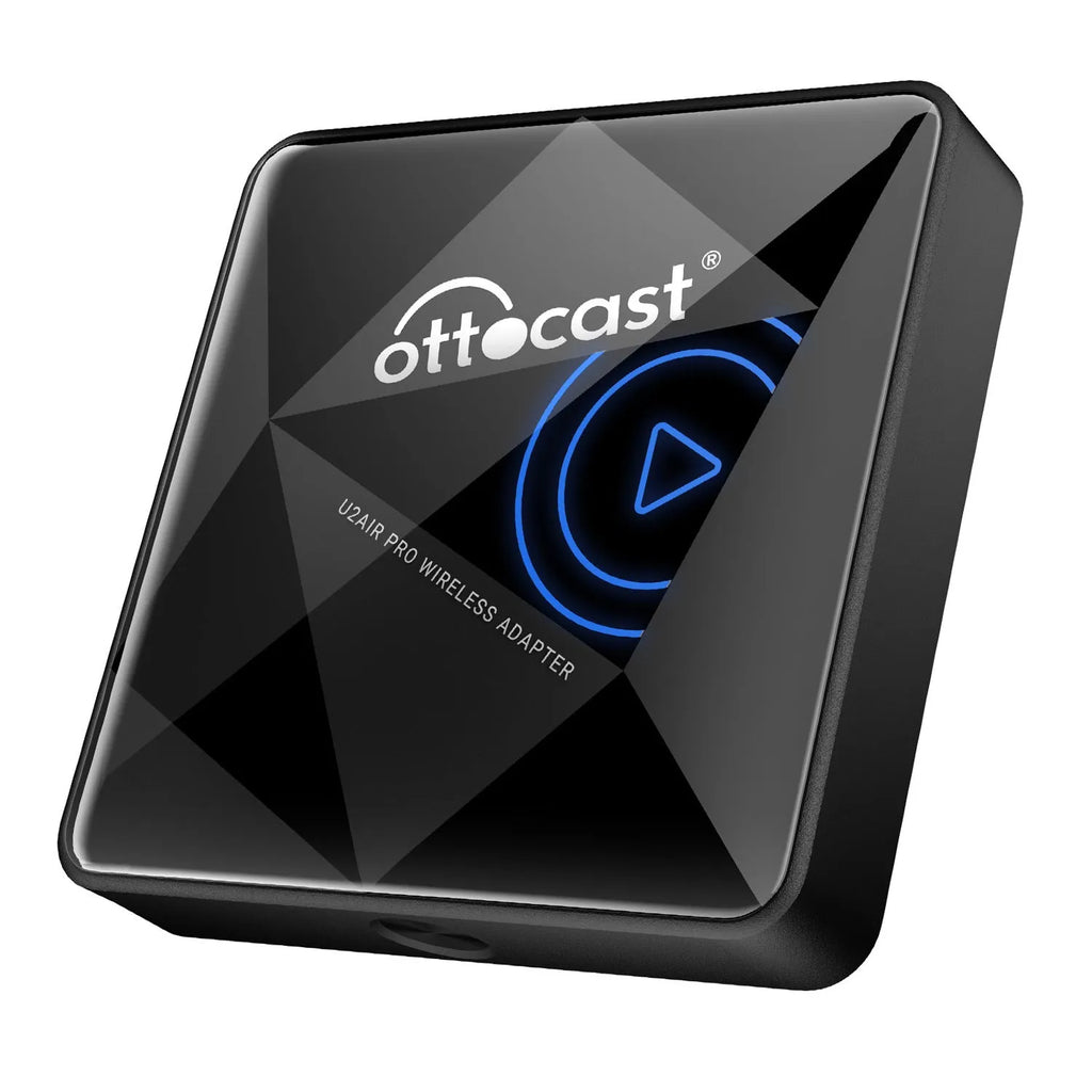 Black wireless car Bluetooth box with Type-C connector and compact rectangular design