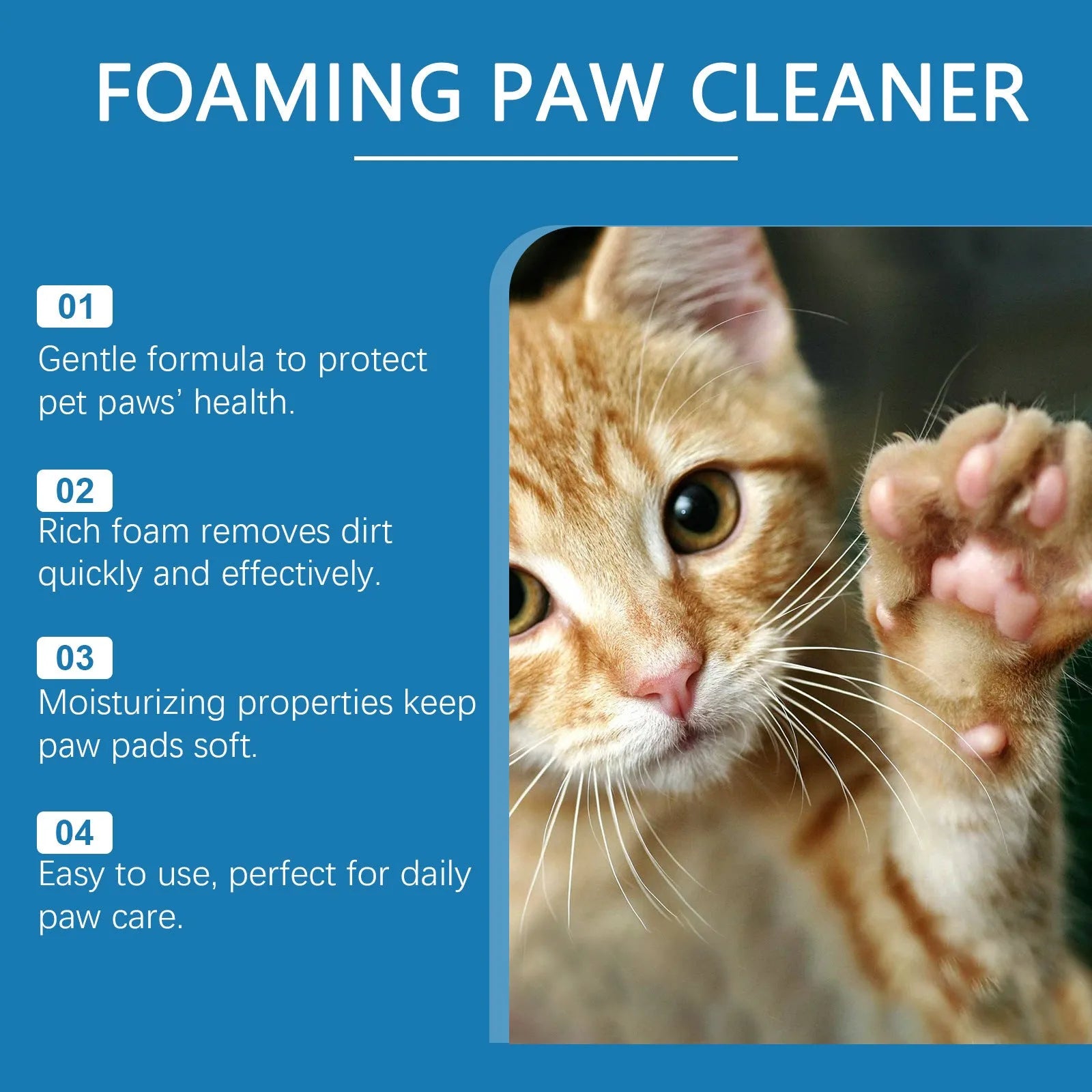 Pet Paw Cleaner Deep Care Foam for dogs, 100ml bottle