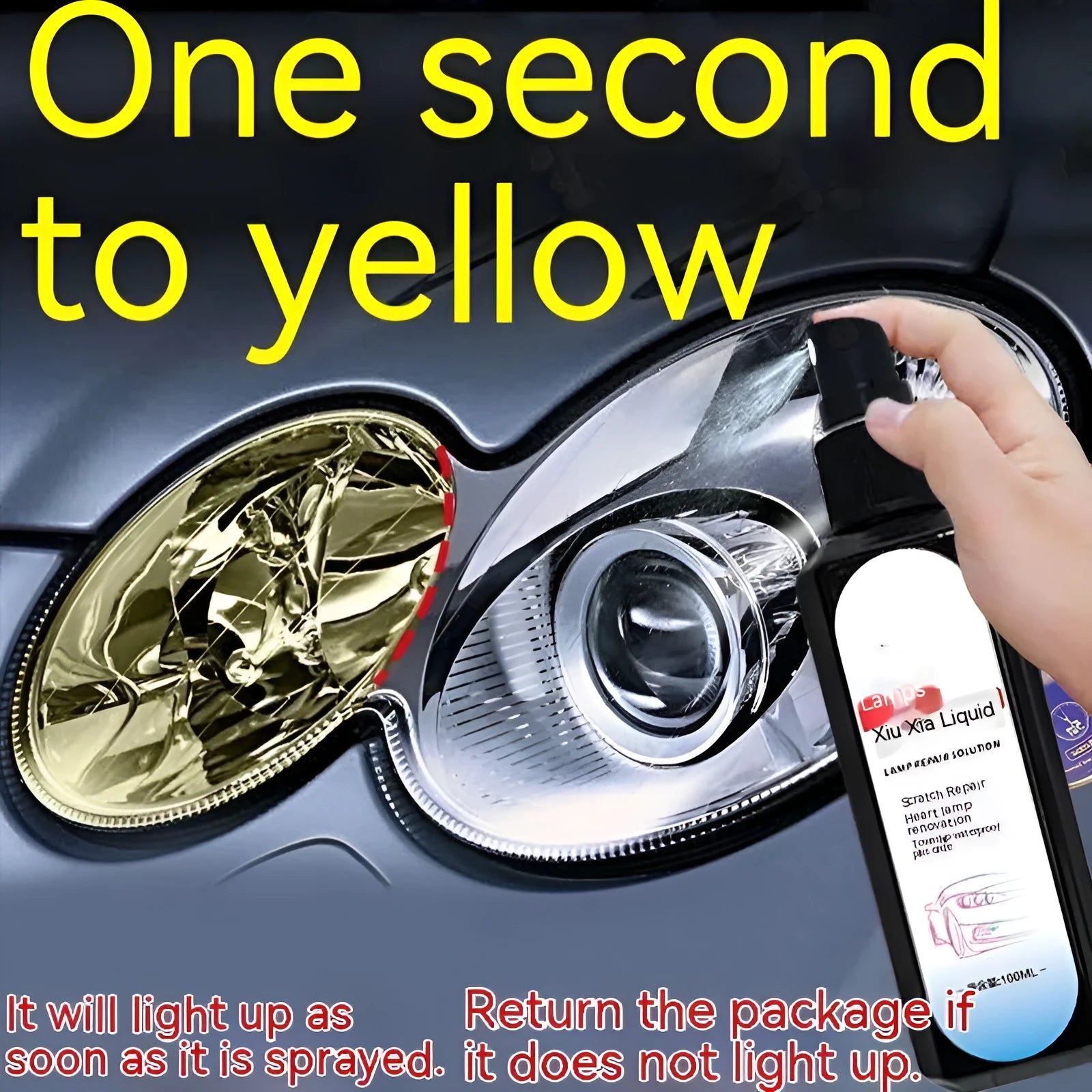 100 ml bottle of car headlight renovation repairing liquid for plastic lens restoration